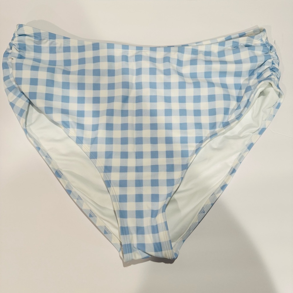 FOREVER21 High-waist Swimwear Light Blue White Bottom Size 3X - Picture 15 of 15
